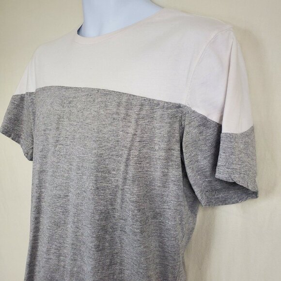 Forever 21 Mens Crew Neck Short Sleeve Tshirt White Gray Size M - Picture 4 of 12